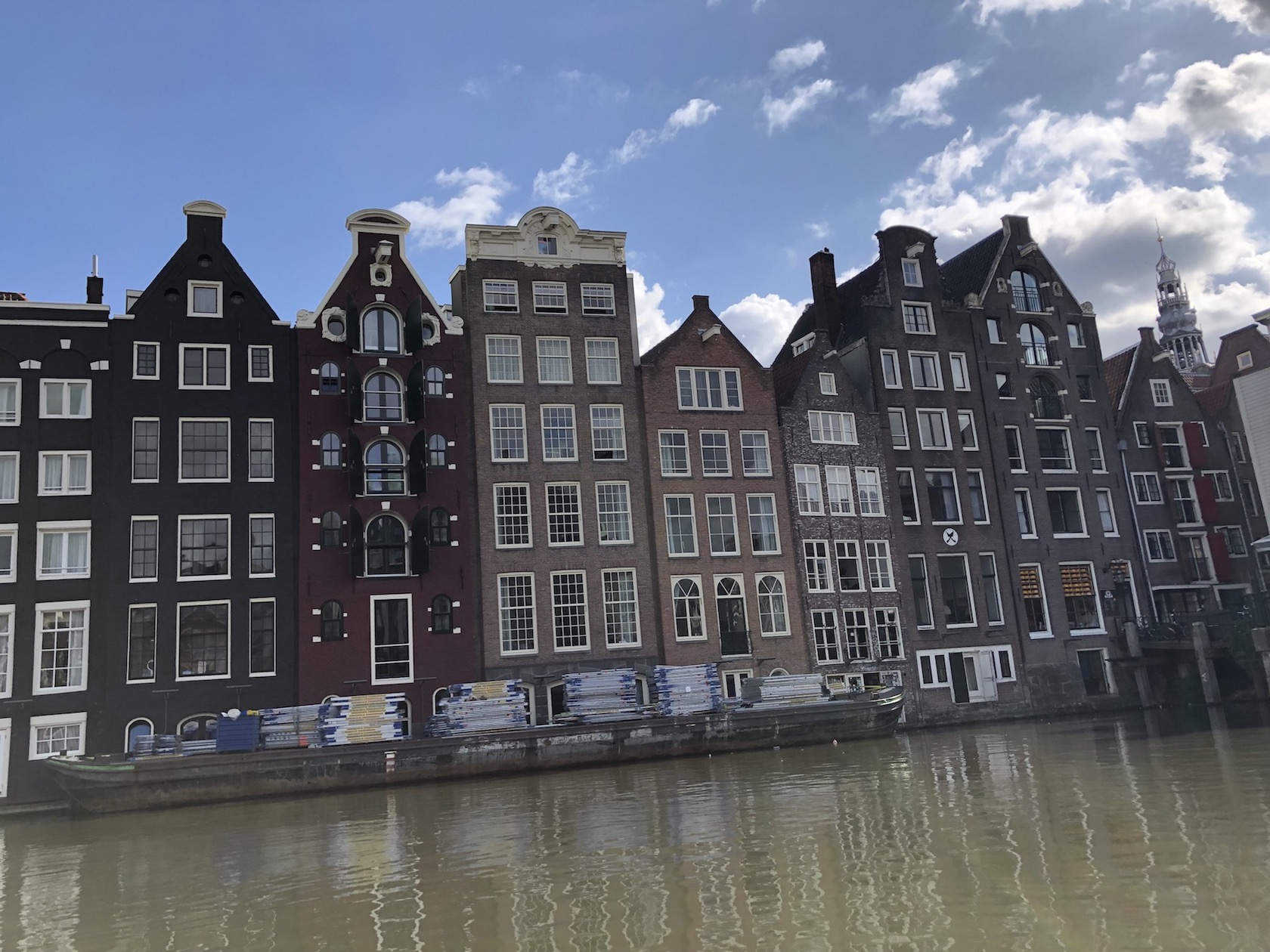 Amsterdam - Häuserfassade am Fluss