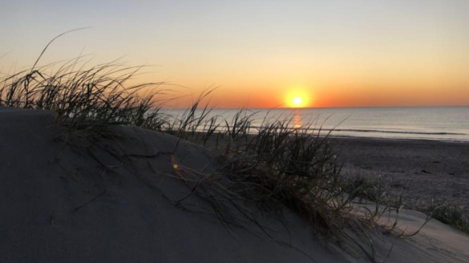 Sonnenuntergang am Strand von Noordwijk